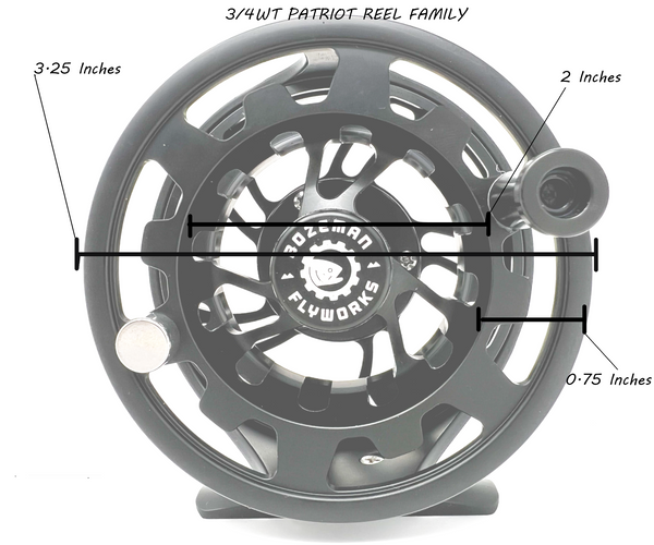 3/4wt - The Patriot Reel Stealth w/ Line - Left Hand Retrieve / Blue / Blue/Gray 3wt 3/4wt - The Patriot Reel Stealth w/ Line - Left Hand Retrieve / Blue / Blue/Gray 3wt