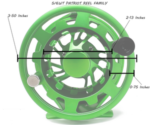 5/6wt - The Patriot Reel Flat Green w/ Line