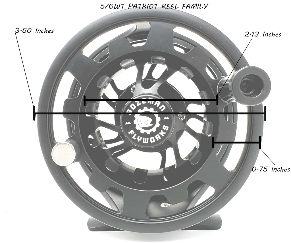 5/6wt - The Patriot Reel Stealth w/ Line