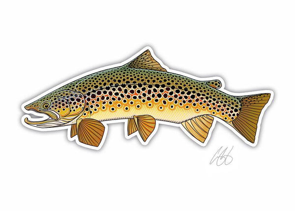 Fly Fishing Sticker Decal 3.5 Yeti Trout Mountains Musky Abel Ross Reels  Hatch