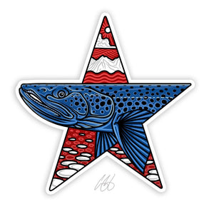 Star Brown Trout Decal
