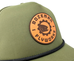 Full Leather Patch - 5 Panel - Loden