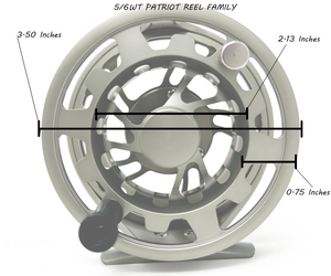 5/6wt - The Patriot Reel Flat Gunmetal w/ Line