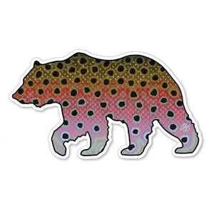 Bear Rainbow Trout Decal