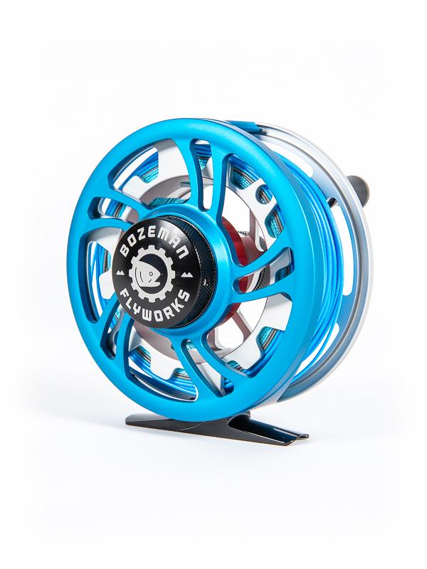 5/6 Fly Fishing Reel Aluminum Alloy Light Fishing Reel Waterproof with  Release Button Fly Reel Blue