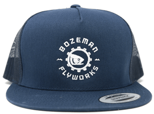 Trucker Hat - Flat Bill - Blue